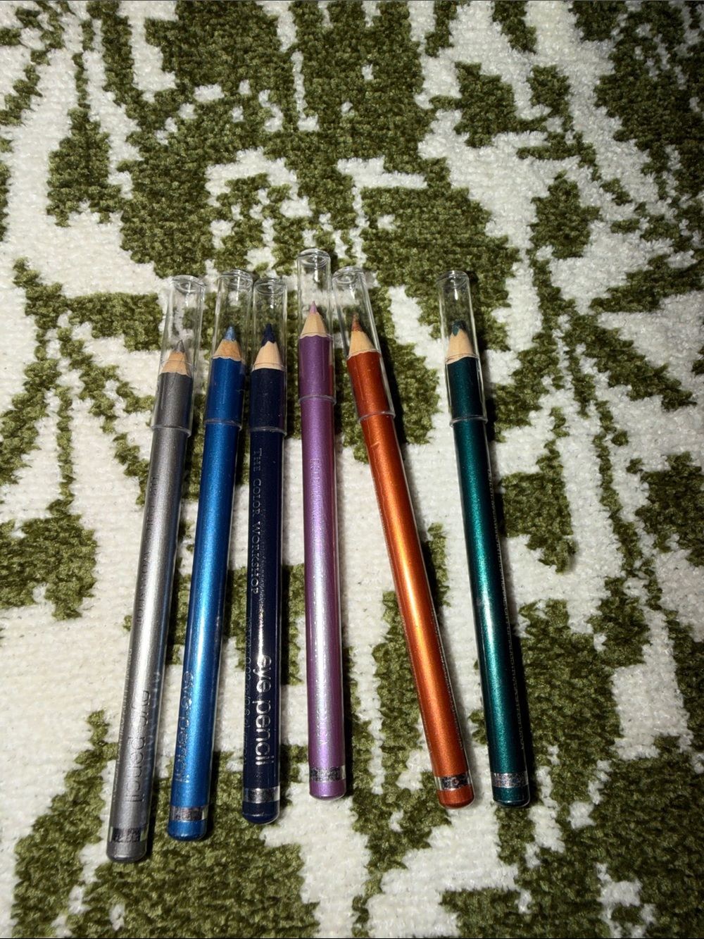 Metallic Eyeshadow Pencil Set — Silver, Blue, Navy, Purple, Copper, Teal